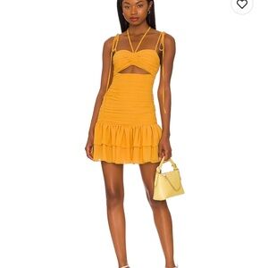 LPA Mustard Yellow Mini Skirt